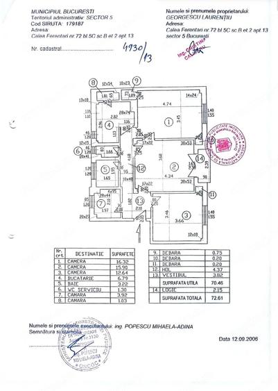 Apartament cu 3 camere decomandat în Ferentari