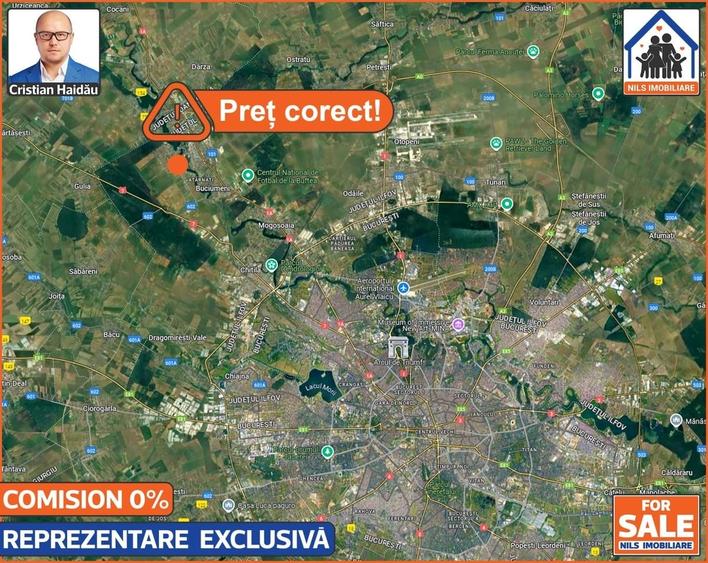 Buftea IF, teren intravilan, 3573 mp, toate utilitatile - 3