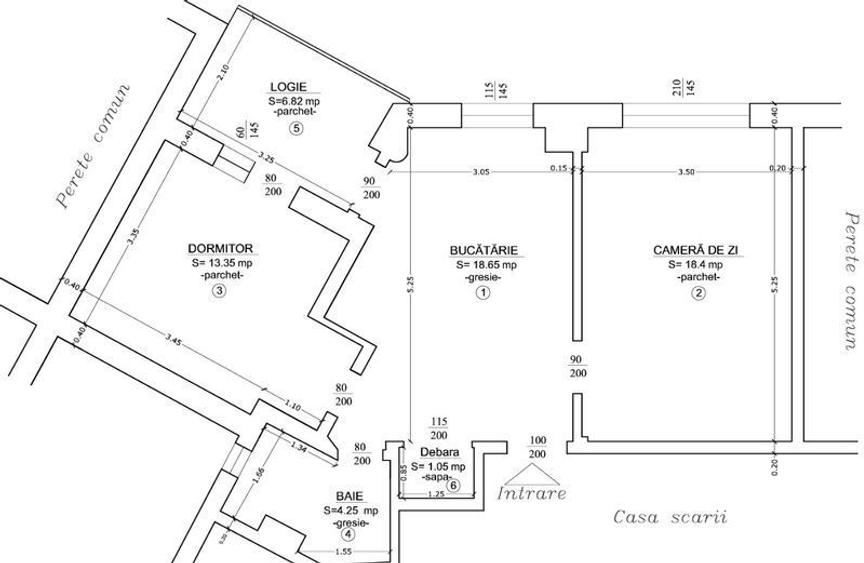 Apartament cu 2 camere decomandat în Oșorhei