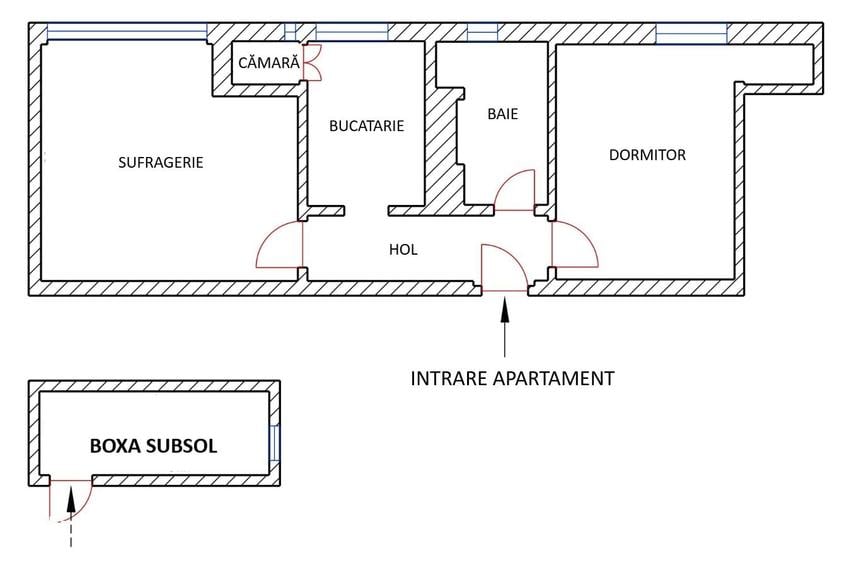 Apartament cu 2 camere decomandat în Triaj