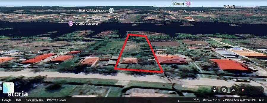 Teren de 1976 mp, în Snagov