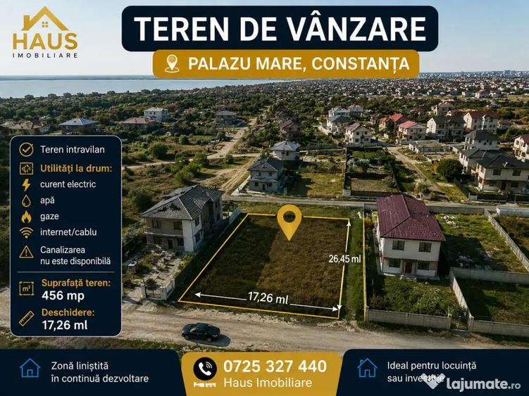 Teren de 456 mp, în Palazu Mare