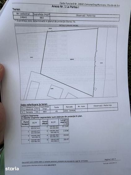 Teren de 683 mp, în Provița de Sus