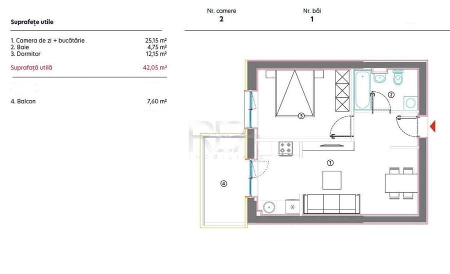 Apartament cu 2 camere semidecomandat în Theodor Pallady