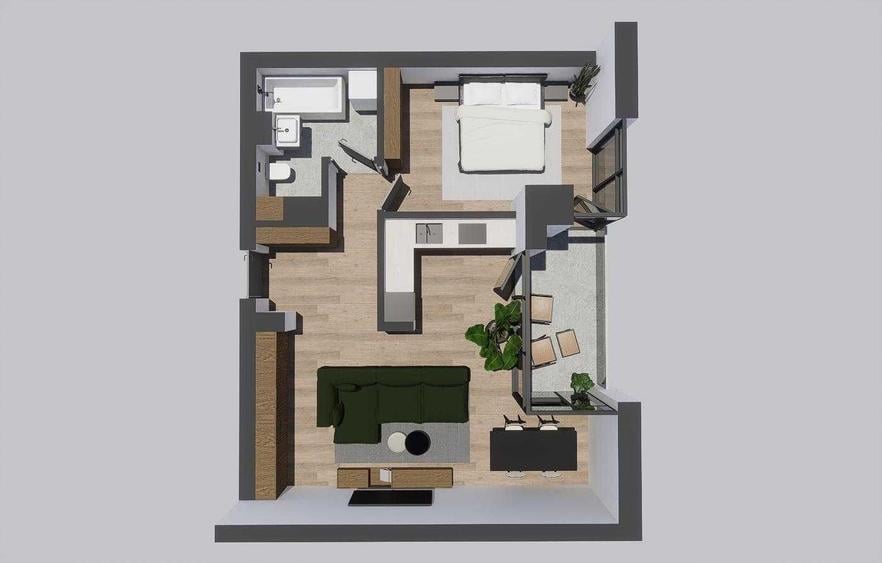 Apartament cu 2 camere decomandat în Circumvalațiunii