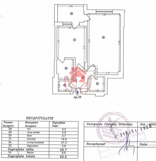 SISESTI-2 camere mobilate, 2 bai, terasa cu vedere lac, bloc boutique, parcare! - 15