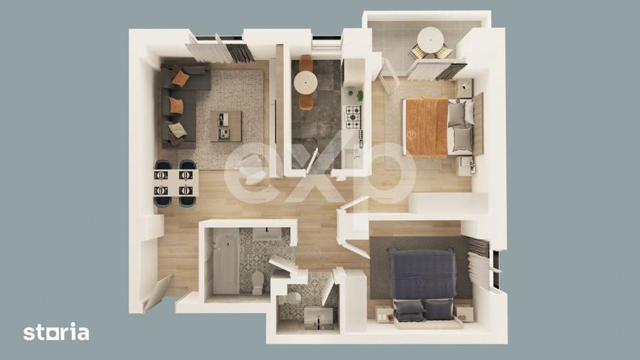 Apartament cu 3 camere în Central