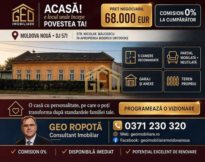 Casă cu 5 camere cu Teren 842 Mp în Central