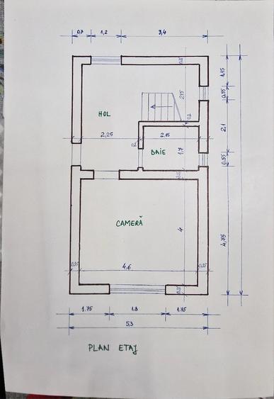 Casă cu 4 camere cu Teren 363 Mp în Central