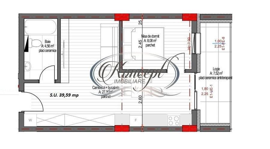 Apartament cu 2 camere în Europa