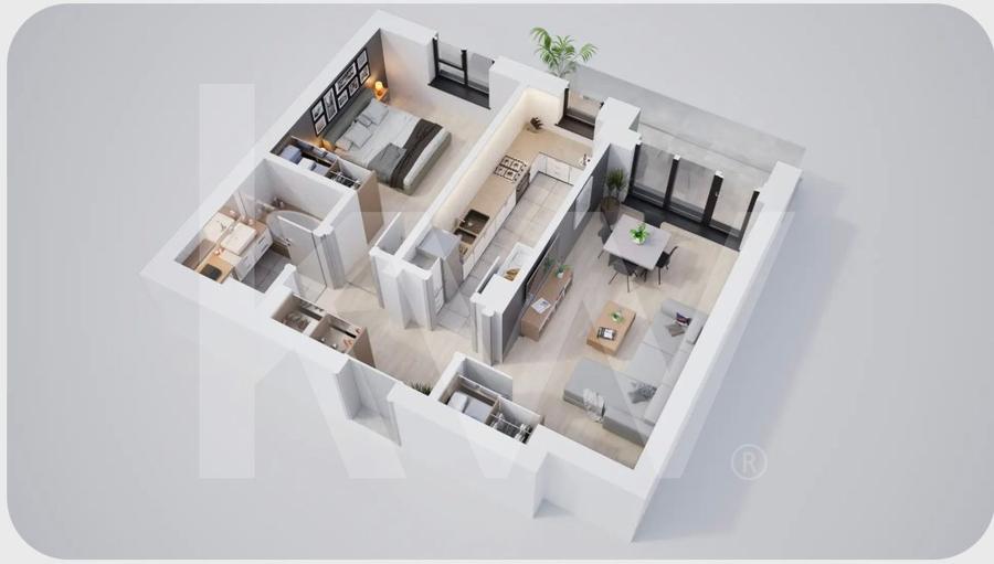 Apartament cu 2 camere decomandat în Periferie