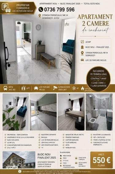Apartament 2 camere, loc parcare, complex nou - 1