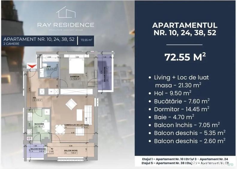 Complex Ray Residence - 2 Camere - 6