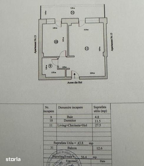 Apartament cu 2 camere în Sud