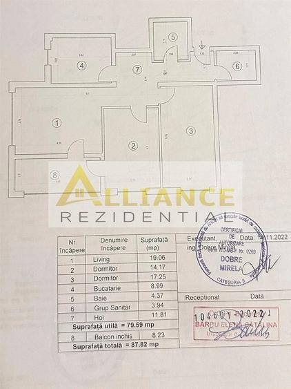 Apartament cu 3 camere semidecomandat în Berceni