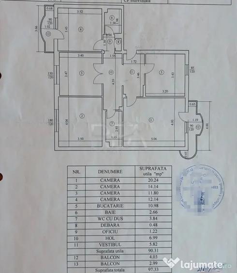 4 camere, 1/8, bloc 1989, 97 mp-13 Septembrie-Prosper - Bucuresti (Bucuresti-Ilfov) - 8