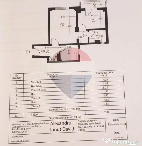 Apartament cu 2 camere semidecomandat în Lacul Tei