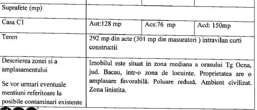 Casă individuală cu Teren 292 Mp în Târgu Ocna