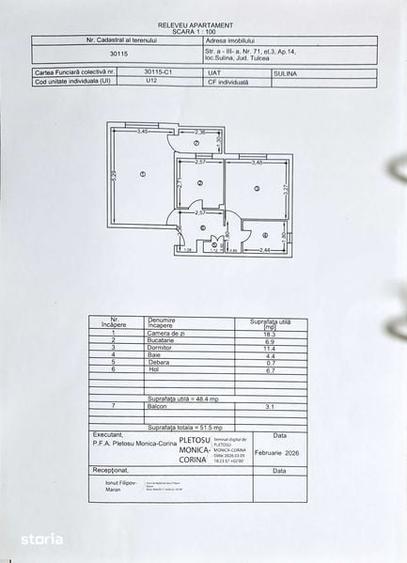 Apartament cu 2 camere decomandat în Central
