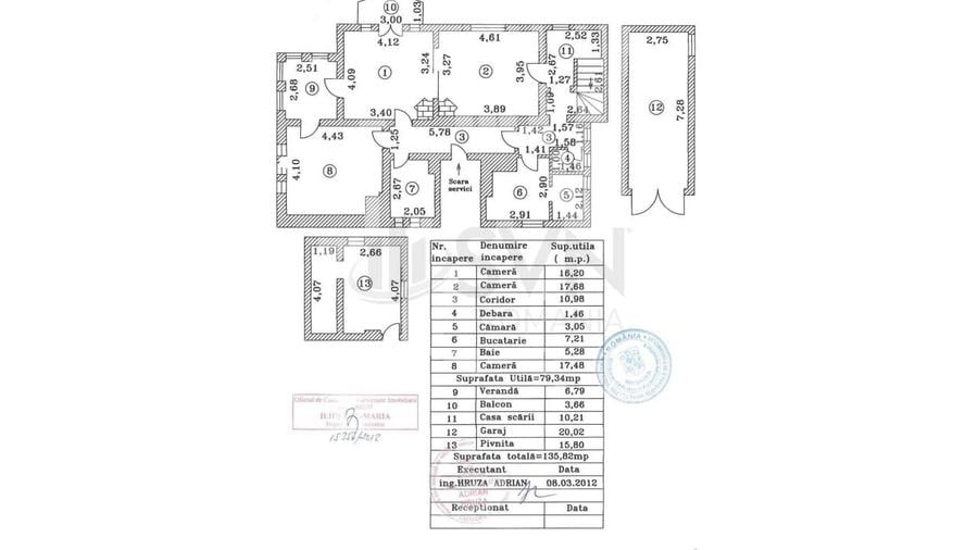 Apartament cu 3 camere decomandat în Casin