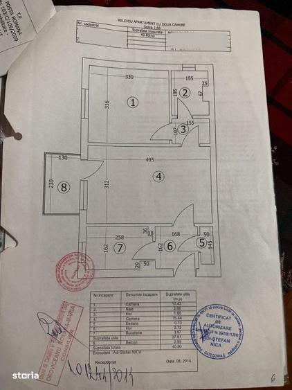Apartament cu 2 camere semidecomandat în Cârligei