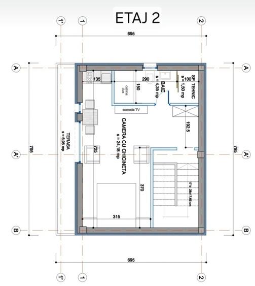 Apartament cu 3 camere decomandat, mobilat în Pietroasa
