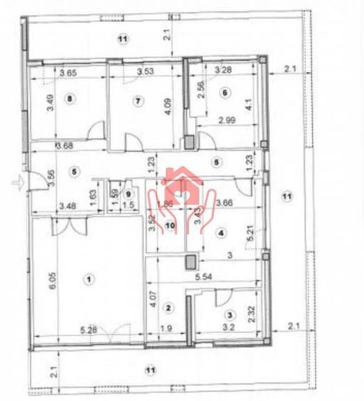 Apartament cu 4 camere decomandat, mobilat în Iancu Nicolae