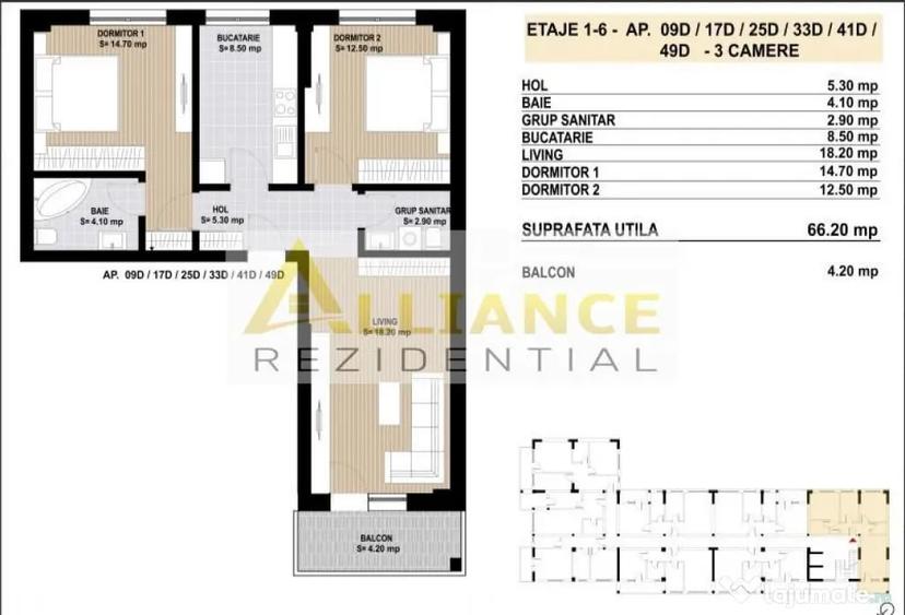 DISCOUNT 3-5% - APARTAMENT 3 CAMERE 2 BAI - Sector 4 - OF... - Bucuresti (Bucuresti-Ilfov) - 3