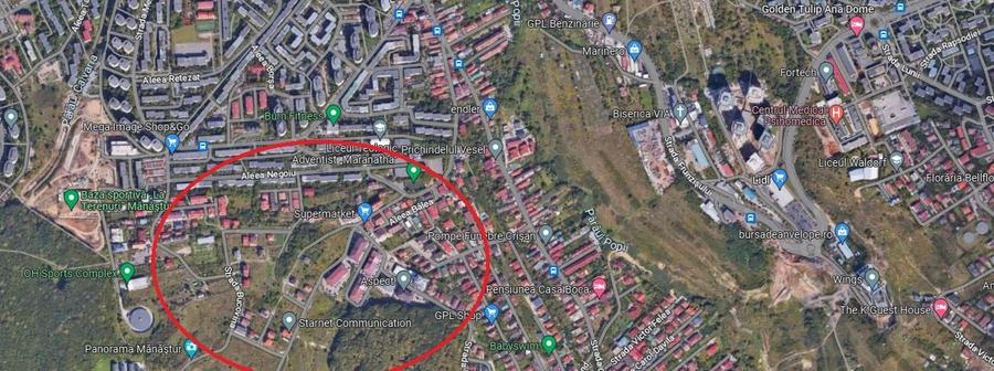 Teren Construcții intravilan de 1082 mp, în Mănăștur