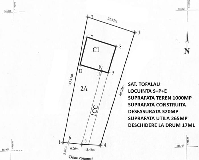 Casă cu 4 camere cu Teren 1000 Mp în Sud