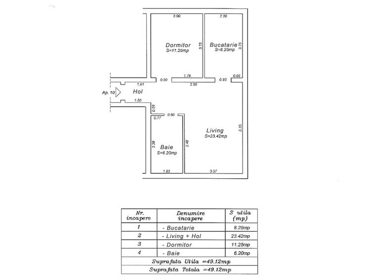 PERSOANA FIZICA, Ap 2 camere, 49 mp, mansarda, etaj 2 + loc parcare - 8