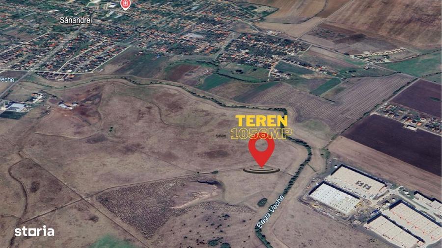 Teren intravilan 1056 mp de vanzare in Sanandrei - 3