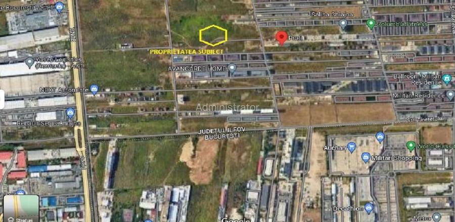 Teren intravilan,Comuna Chiajna , Judetul Ilfov