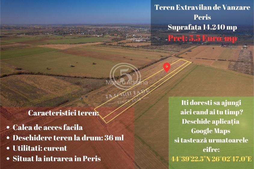 Teren extravilan de vanzare in Peris – 14.240 mp