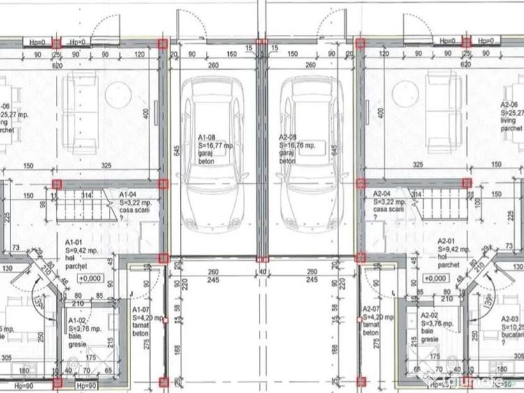 Duplex semifinisat de vanzare , 120 mp , 385 teren, garaj! G - 4