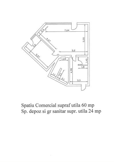 Spatiu Comercial ultracentral cu supraf 84 mp situat pe Calea Bucuresti - 2