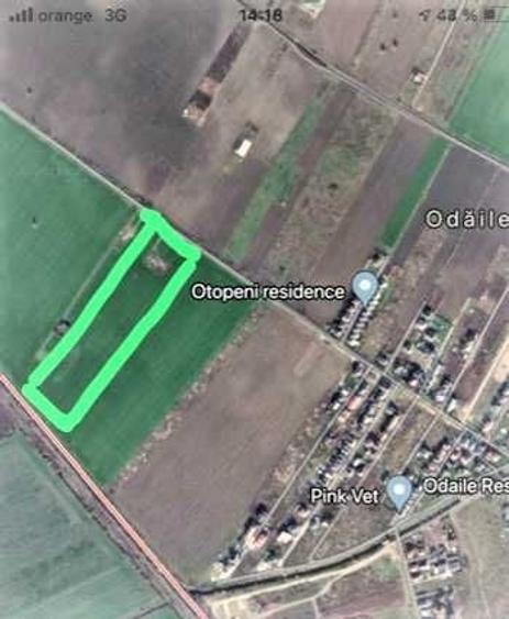 Teren de 3400 mp, în Odăile