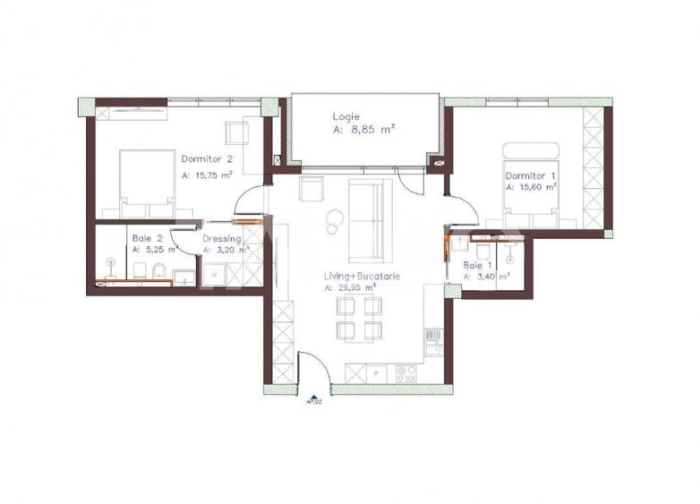 De vanzare apartament cu 3 camere bloc nou Centru Cluj Napoca - 8