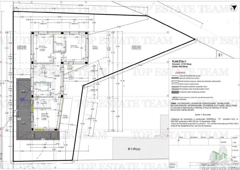 Vanzare teren cu autorizatie pentru vila p +1+ M metrou 1 Mai- Chibrit - 10