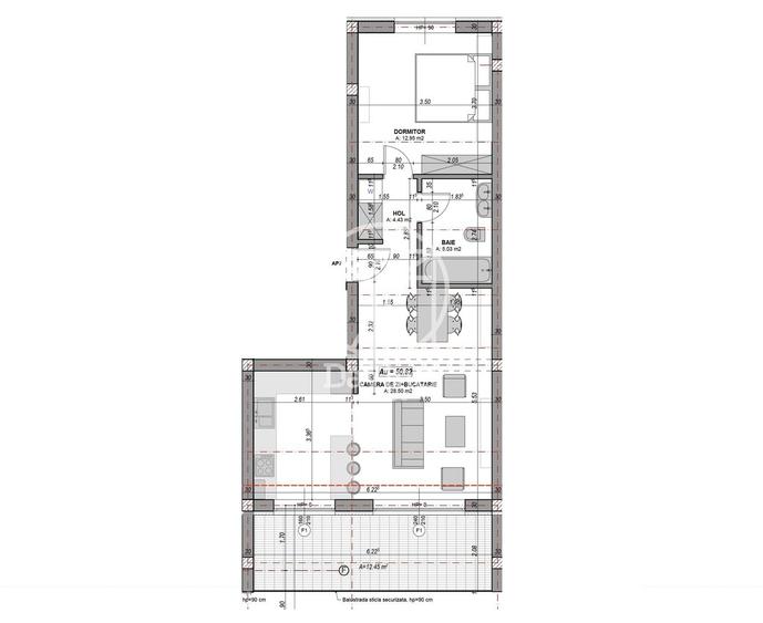 Apartament 2 camere, terasa 12 mp, aer conditionat -clasa energetica A - 5