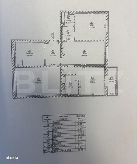 Apartament spatios cu 4 camere, 83 mp, etaj 1, zona Lipovei - 8