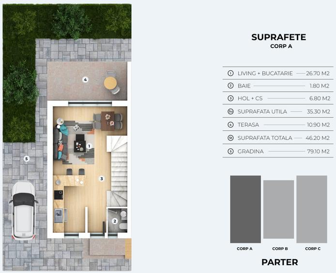 Complex de vile tip duplex si triplex  OTOPENI - PRETURI ATRACTIVE - 9