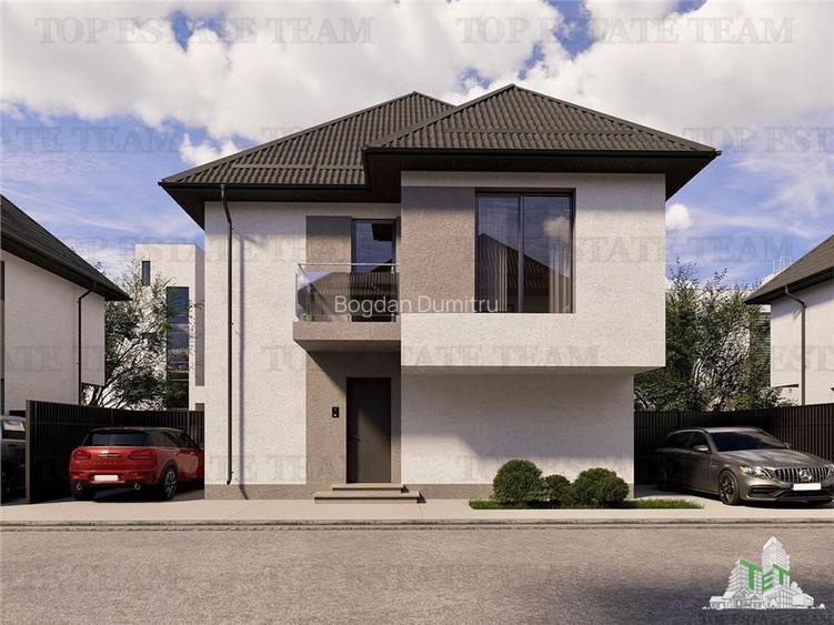 Vila 5 camere cu incalzire in pardoseala pe parter si etaj, mansarda locuibila,