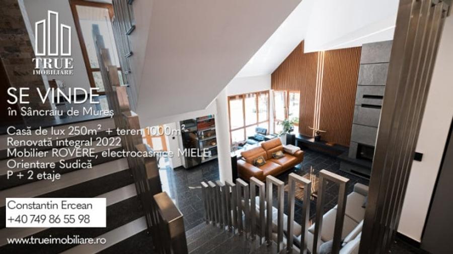 Casă de lux 250m?, teren 1000m?, cartierul Răsăritului, S&acirc;ncraiu de Mureș! - 1