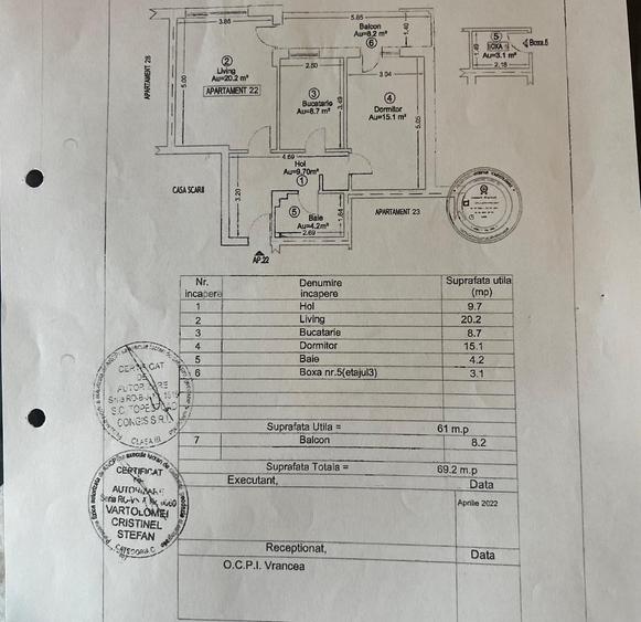 Apartament 2 camere-Str Cuza Voda-Mobilat-Utilat-69 mp - 2