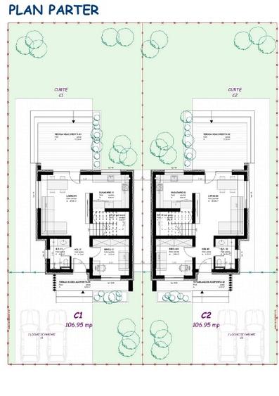 Casa individuala, Sacalaz, P+E, 5 cam, 148mp, 299,5mp teren, com=0% - 2