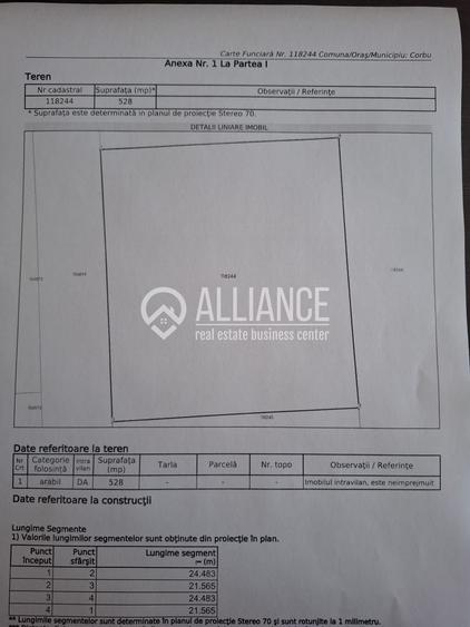 Teren intravilan de vânzare – Vadu, aproape de mare | 528 mp (COD 08) - 1