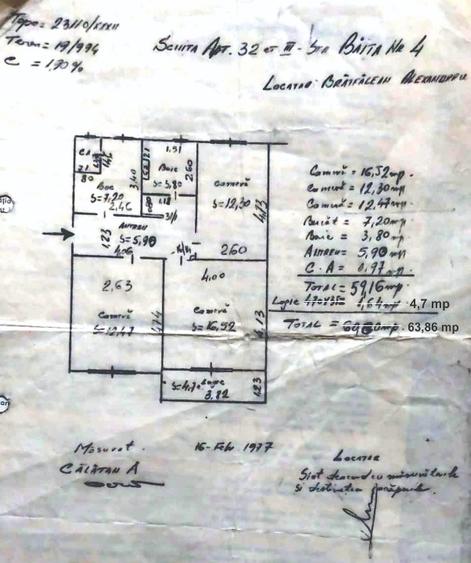 Proprietar vând apartament 3 camere, în Cluj-Napoca, aleea Băița nr. 4 - 1