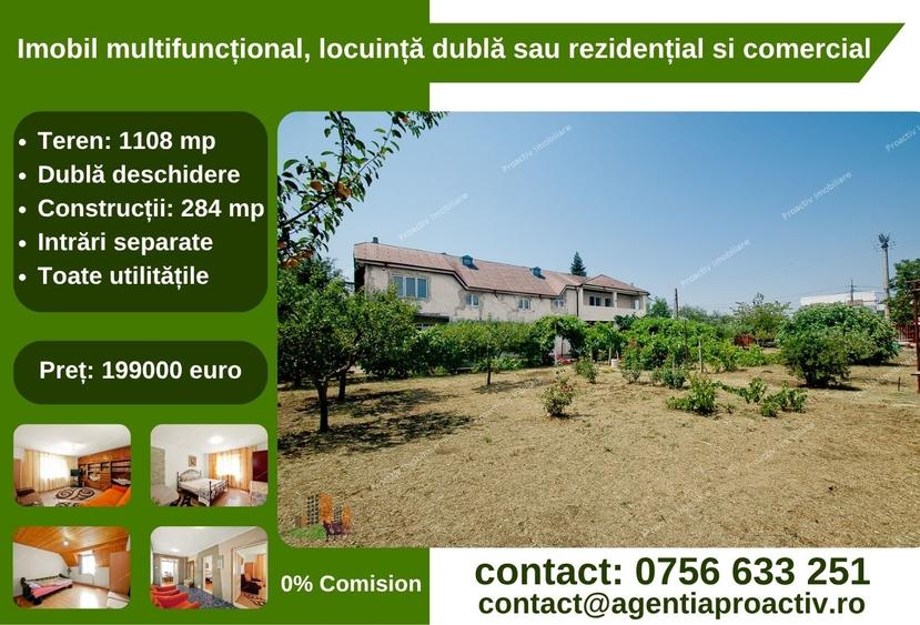 Imobil multifuncțional, locuință dublă sau rezidențial si comercial - 1