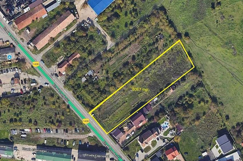 teren 4087 mp INTRAVILAN pe str.Lombului, front 34ml - 1